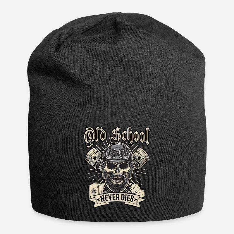 Old School Biker Chopper Motorradfahrer - Jersey-Beanie - Schwarz