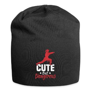 Karaté Girl Combat Sport Femmes Cadeau - Bonnet en jersey - noir - Devant