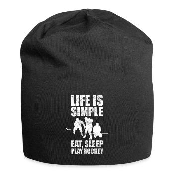 Ice Hockey Ice Hockey Ice Skates Sports Gift - Jersey Beanie - black - Front