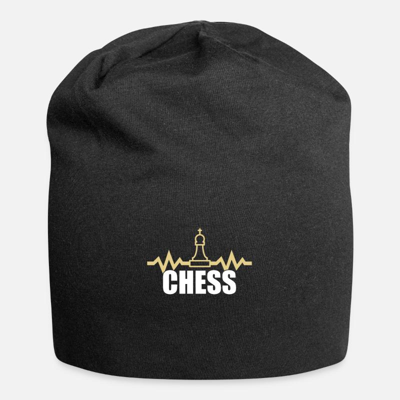 Schach - Jersey-Beanie - Schwarz