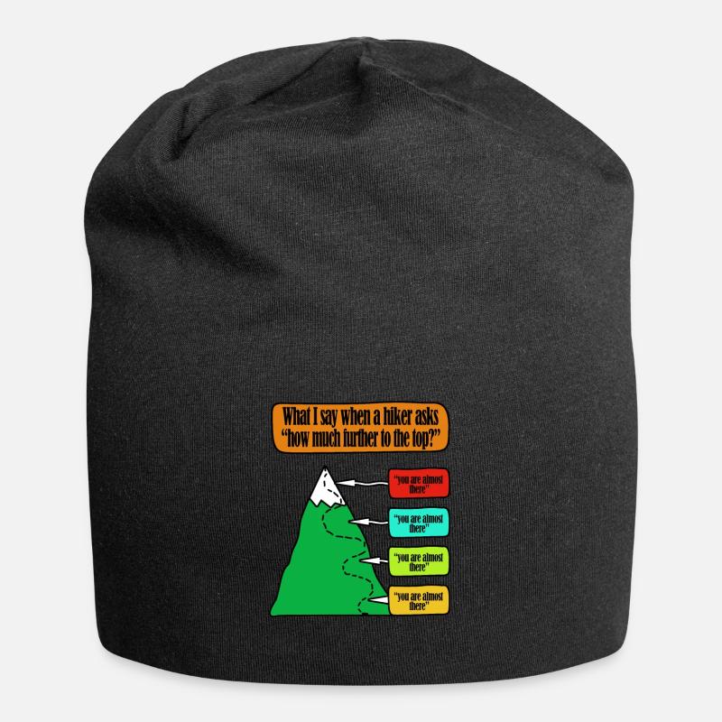 Bergsteiger Wanderer Lustige Bergführer Anleitung - Jersey-Beanie - Schwarz