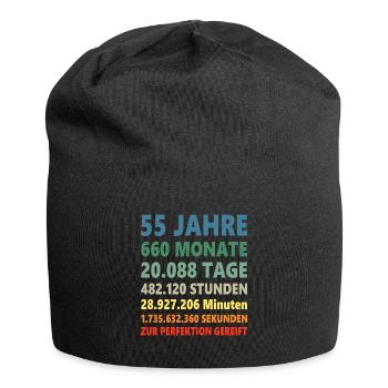 55 Jahre 55. Geburtstag Geschenk - Jersey-Beanie - Schwarz - Vorne