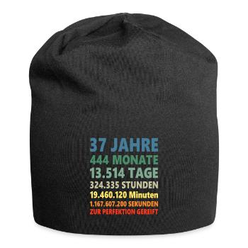 37. Geburtstag 37 Jahre Geschenk - Jersey-Beanie - Schwarz - Vorne