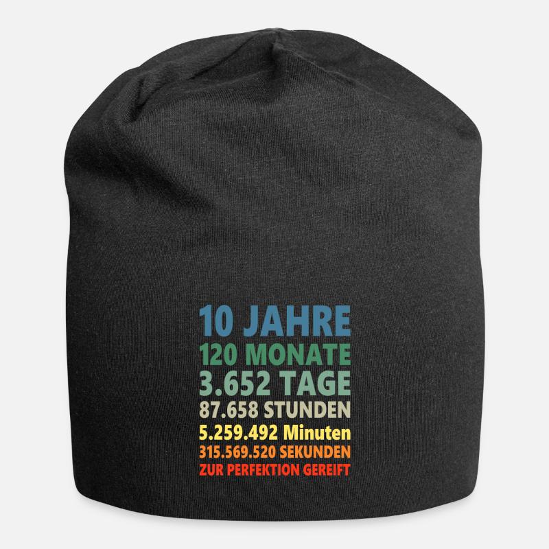 10. Geburtstag 10 Jahre Geschenk - Bonnet en jersey - noir