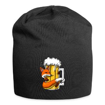 Lustige Fox Bier Drinking Party - Jersey-Beanie - Schwarz - Vorne