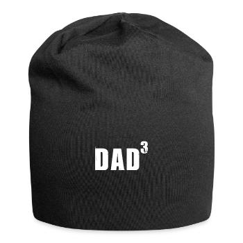 Cadeau de fête des pères pour hommes, père de trois - Bonnet en jersey - noir - Devant
