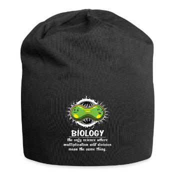 Biology Science Multiplication Funny School Joke - Jersey Beanie - black - Front