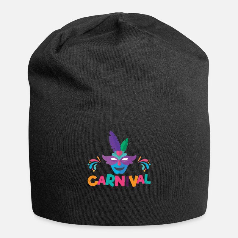 Karneval Fasching Fastnacht Helau Kostüm geschenk - Jersey-Beanie - Schwarz