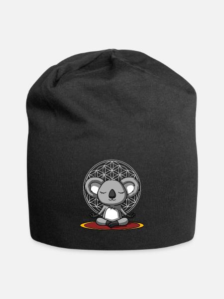 Méditation Yoga Yoga Koala Bear mignonne - Bonnet en jersey - noir