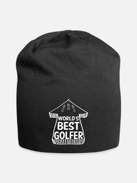 Golf golfen - Jersey-Beanie - Schwarz