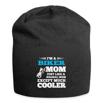 Motorcycle Biker Mama Mom - Jersey Beanie - black - Front