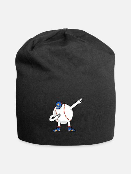 Dabbing Baseball Ball - Jersey Beanie - black