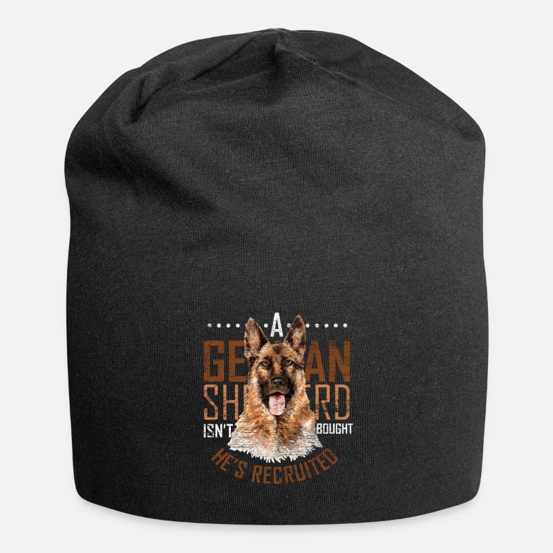 German shepherd - Jersey Beanie - black