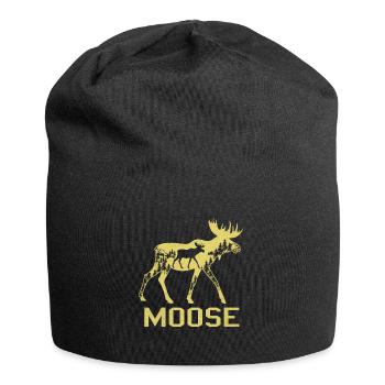 Elch - Jersey-Beanie - Schwarz - Vorne