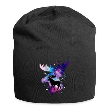 Elk Moose Deer Antler Reindeer Deer Gift - Jersey Beanie - black - Front