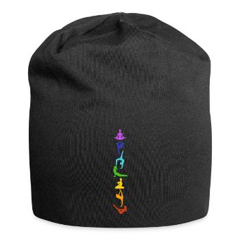 7 Chakra Yoga Kundalini Hatha Méditation Cadeau - Bonnet en jersey - noir - Devant