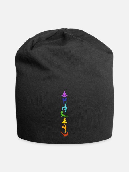 7 Chakra Yoga Kundalini Hatha Meditation Geschenk - Jersey-Beanie - Schwarz
