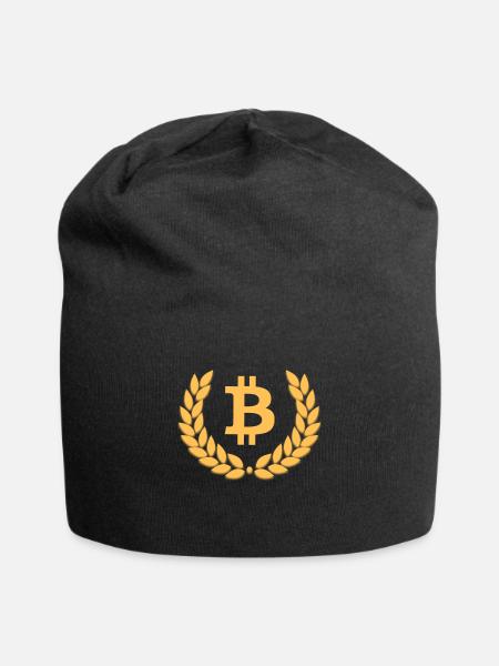 Bitcoin - Jersey-Beanie - Schwarz