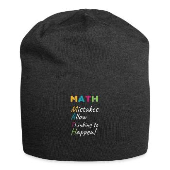 Mathe Mathematik Schule Schüler Student Geschenk - Jersey-Beanie - Anthrazit - Vorne