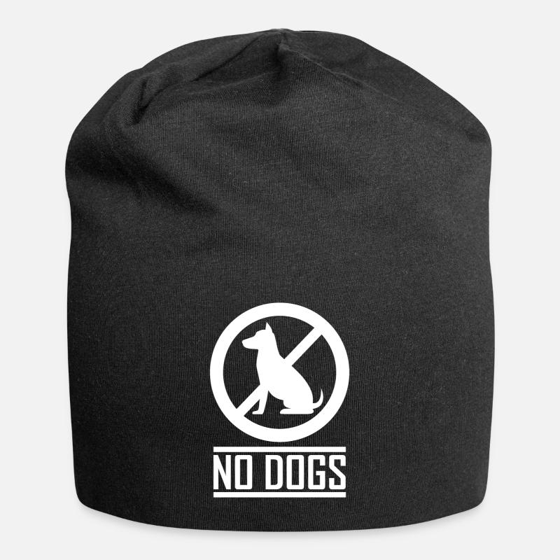 Keine Hunde - Jersey-Beanie - Schwarz