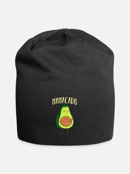 Mamacado pregnancy announcement - Jersey Beanie - black