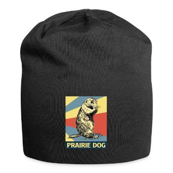Erdhörnchen Präriehund Murmeltier Prärie Nagetier - Jersey-Beanie - Schwarz - Vorne