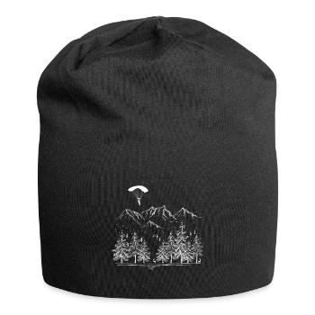Montagnes de parapente - Bonnet en jersey - noir - Devant