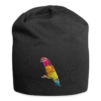 Animal perroquet - Bonnet en jersey - noir - Devant
