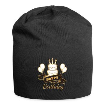 Birthday Happy Birthday Kids Cake Cake - Jersey Beanie - black - Front