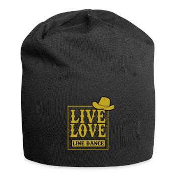 Line Dance Dancing Country Music - Jersey Beanie - black - Front