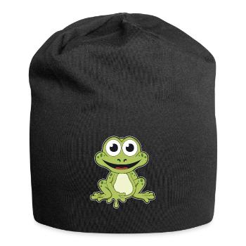Grenouille quark animal faune nature forêt grenouilles - Bonnet en jersey - noir - Devant
