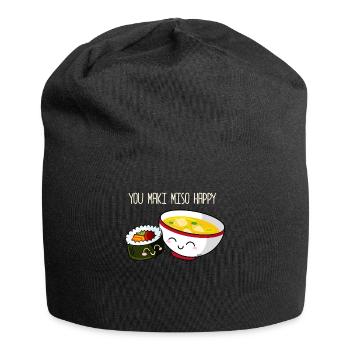 You Maki Miso Happy Sushi - Jersey-Beanie - Schwarz - Vorne
