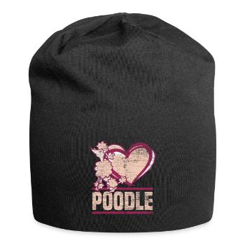 caniche - Bonnet en jersey - noir - Devant