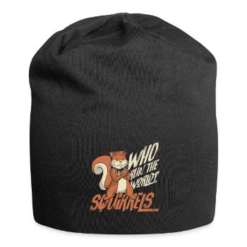Squirrel animals - Jersey Beanie - black - Front