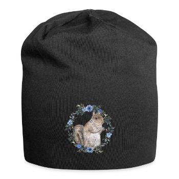 écureuil - Bonnet en jersey - noir - Devant