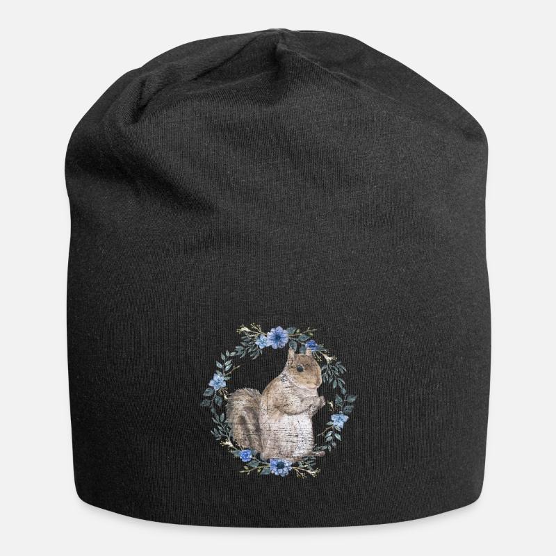 écureuil - Bonnet en jersey - noir