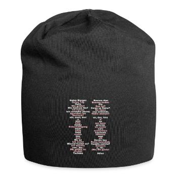 Basis Vokabular Spanisch - Jersey-Beanie - Schwarz - Vorne