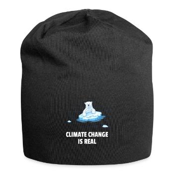 Climate Change Melting Ice Bear Global Warming - Jersey-Beanie - Schwarz - Vorne