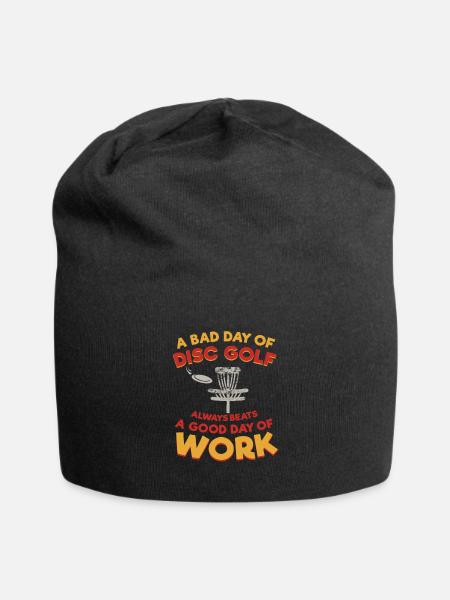 Disc Golf Frisbee Golfer Gift - Bonnet en jersey - noir