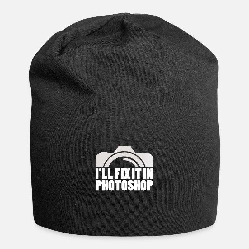 Fotografieren - Jersey-Beanie - Schwarz