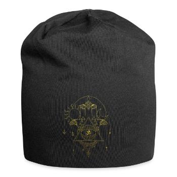 Hamsa Hand Yoga Gold Om Geschenk - Jersey-Beanie - Schwarz - Vorne