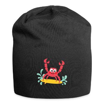 Enfants Surf Crab Beach Holidays Garçons Filles - Bonnet en jersey - noir - Devant