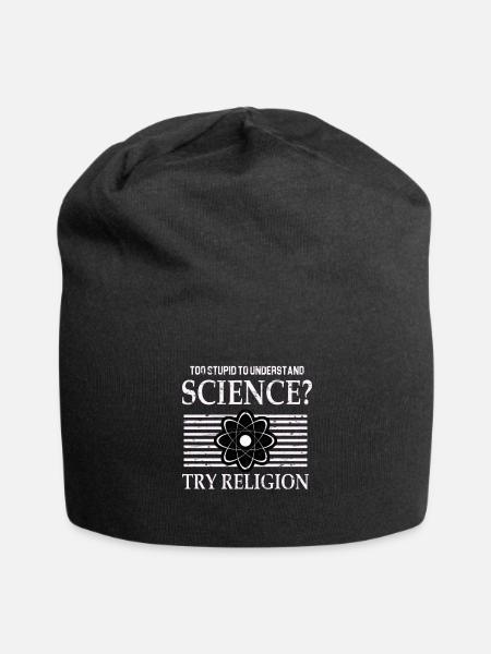 Naturwissenschaft Physik Chemie Biologie Mathe - Jersey-Beanie - Schwarz