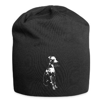 Italienischer Windhund - Jersey-Beanie - Schwarz - Vorne