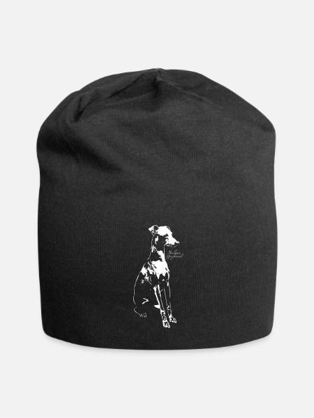 Italian Greyhound - Jersey Beanie - black