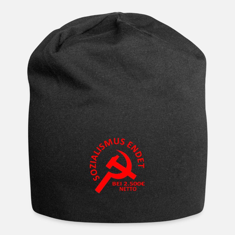 Socialisme Marxisme Karl Marx Communiste Don - Bonnet en jersey - noir