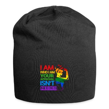 LGBT - Jersey-Beanie - Schwarz - Vorne