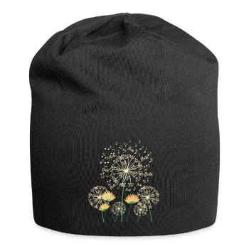 Pusteblume Flöte - Jersey-Beanie - Schwarz - Vorne