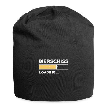 Bierschiss loading Lustiges Bier Säufer Geschenk - Jersey-Beanie - Schwarz - Vorne