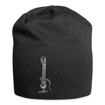 Tee Guitare, Music Print, produit Musician - Bonnet en jersey - noir - Devant